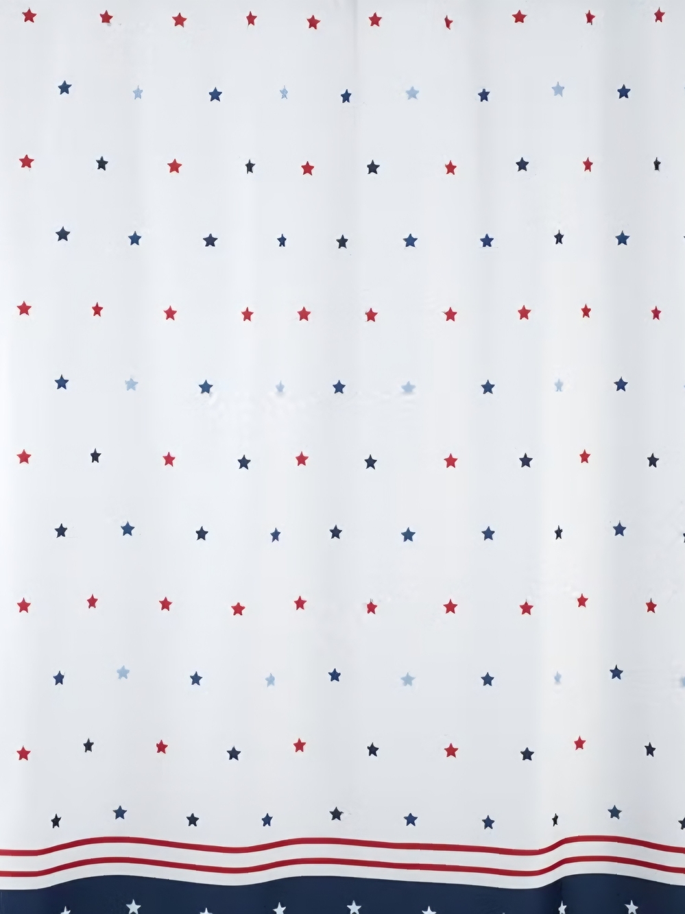 Avanti Home Stars Shower Curtain in White with Red & Blue Stars